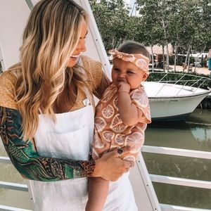 Lucy Love white linen overalls